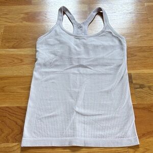 Lululemon Pale Pink Ribbed Sports Bra/Tank